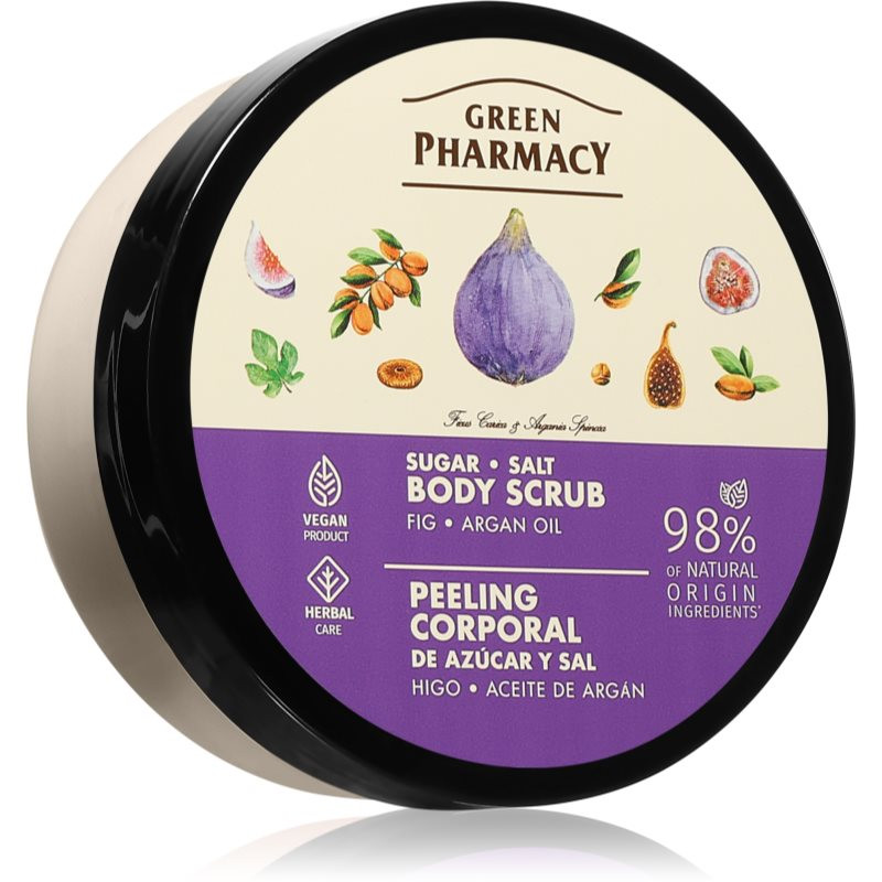 Green Pharmacy Body Care Fig & Argan Oil cukrový tělový peeling 200 ml