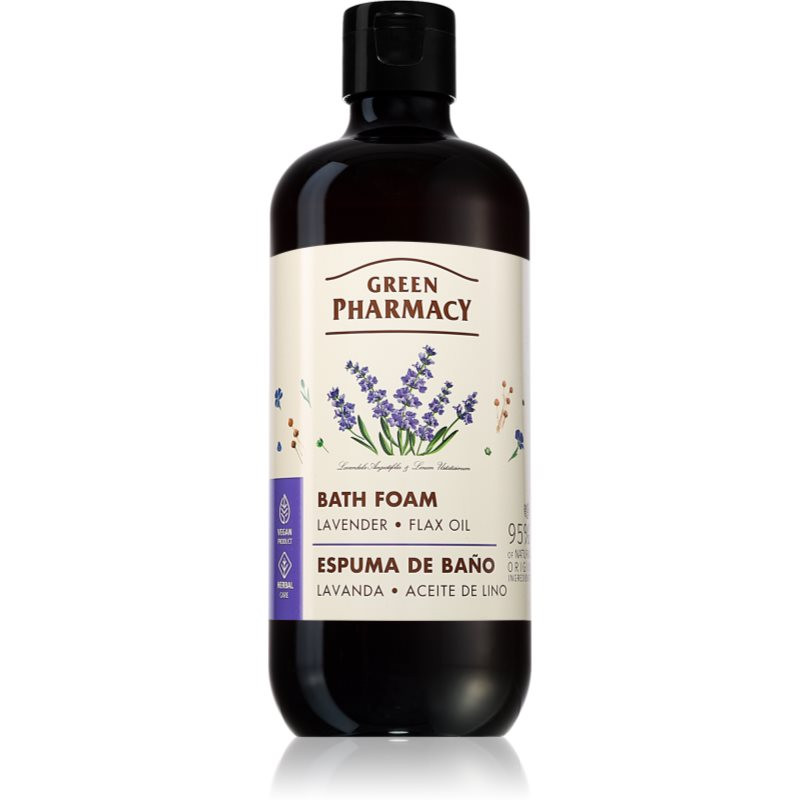 Green Pharmacy Body Care Lavender & Linseed Oil pěna do koupele s levandulí 500 ml