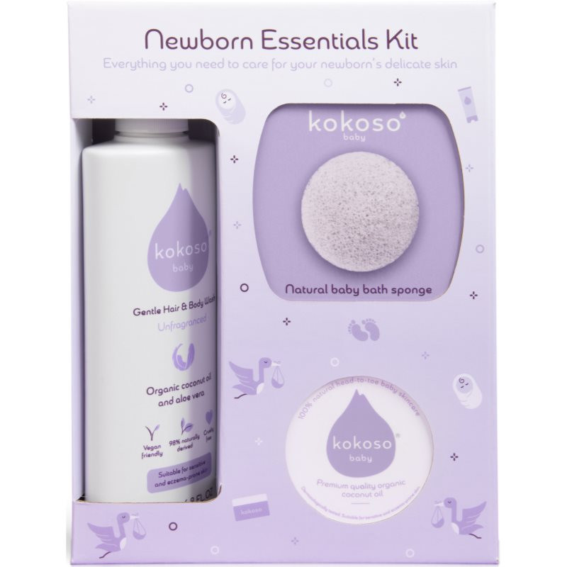 Kokoso Baby Newborn Essentials Kit dárková sada pro děti od narození