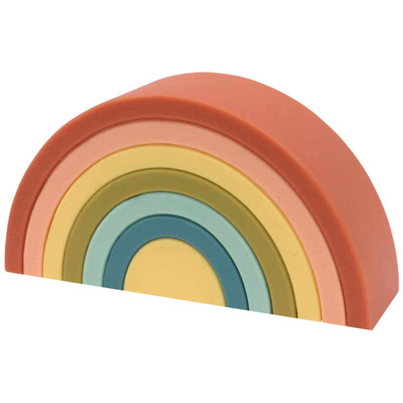 O.B Designs Silicone Rainbow Stacker skládací duha Cherry 10m+ 1 ks