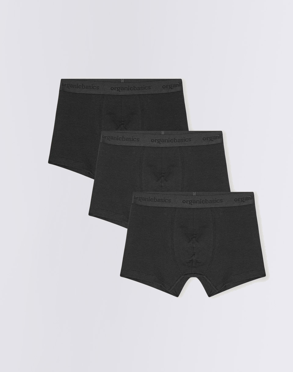 Organic Basics Core Trunks 3-Pack Black / Black / Black S