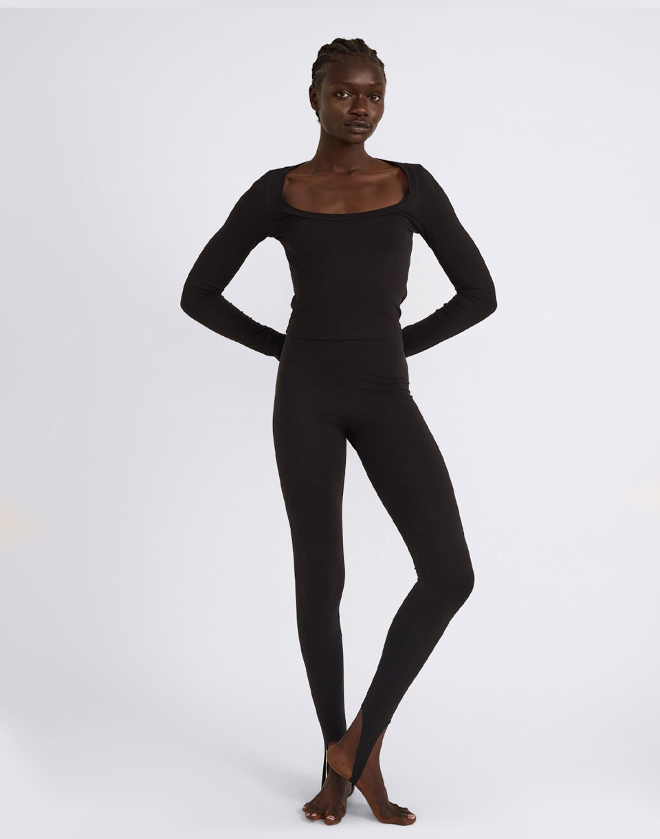 Organic Basics Everyday Stirrup Leggings Black XS