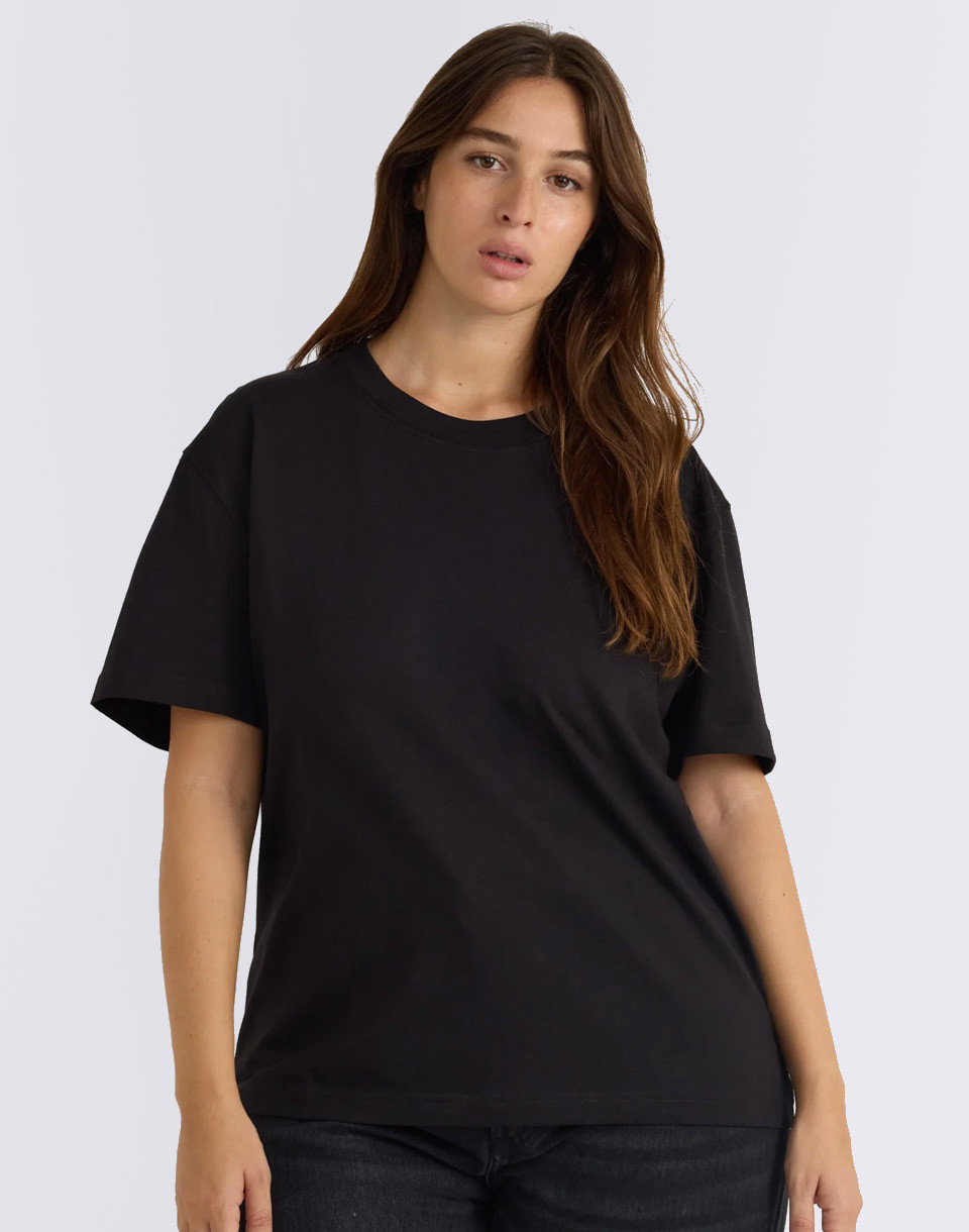 Organic Basics True Heavy Boxy Tee Black XS