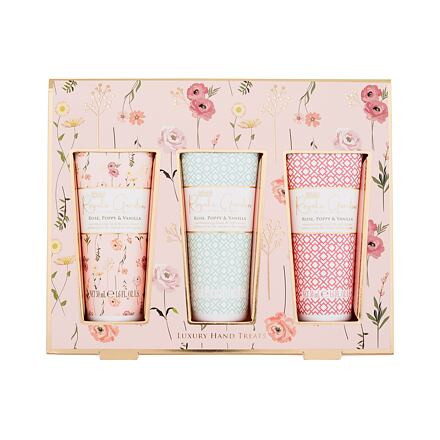 Baylis & Harding Royale Garden Luxury Hand Treats : krém na ruce Royale Garden Royale Garden Rose, Poppy & Vanilla 3 x 50 ml pro ženy