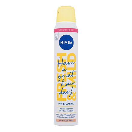 Nivea Fresh & Mild Light Hair Tones Dry Shampoo suchý šampon pro světlé odstíny vlasů 200 ml pro ženy