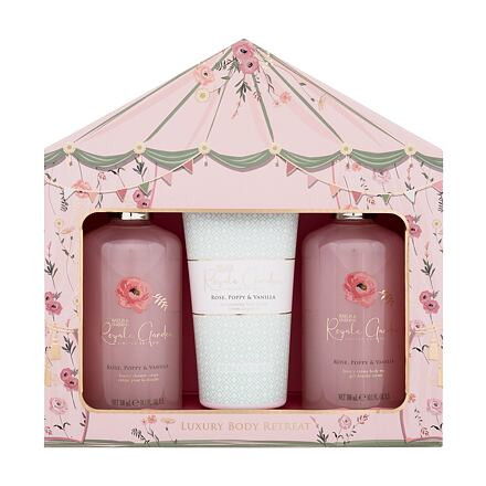 Baylis & Harding Royale Garden Rose, Poppy & Vanilla Luxury Body Retreat : sprchový krém 2 x 300 ml + tělové mléko 200 ml pro ženy