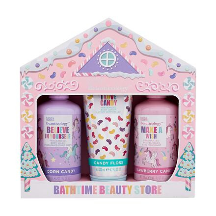 Baylis & Harding Beauticology Bathtime Beauty Store : pěna do koupele Make A Wish 300 ml + sprchový gel Believe In Yourself 300 ml + tělové mléko I Love Candy 200 ml pro děti