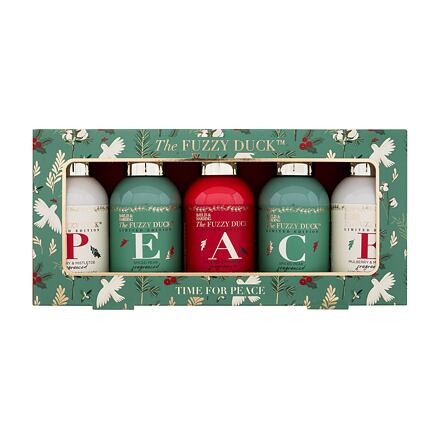 Baylis & Harding The Fuzzy Duck Time For Peace : sprchový gel Mulberry & Mistletoe 100 ml + sprchový krém Mulberry & Mistletoe 100 ml + pěna do koupele Spiced Pear 2 x 100 ml + tělové mléko Frosted Cranberry 100 ml unisex