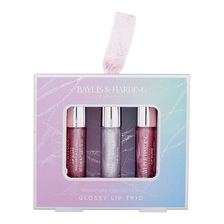 Baylis & Harding Jojoba, Vanilla & Almond Oil Signature Collection Glossy Lip Trio odstín transparentní : lesk na rty 3 x 2,5 ml