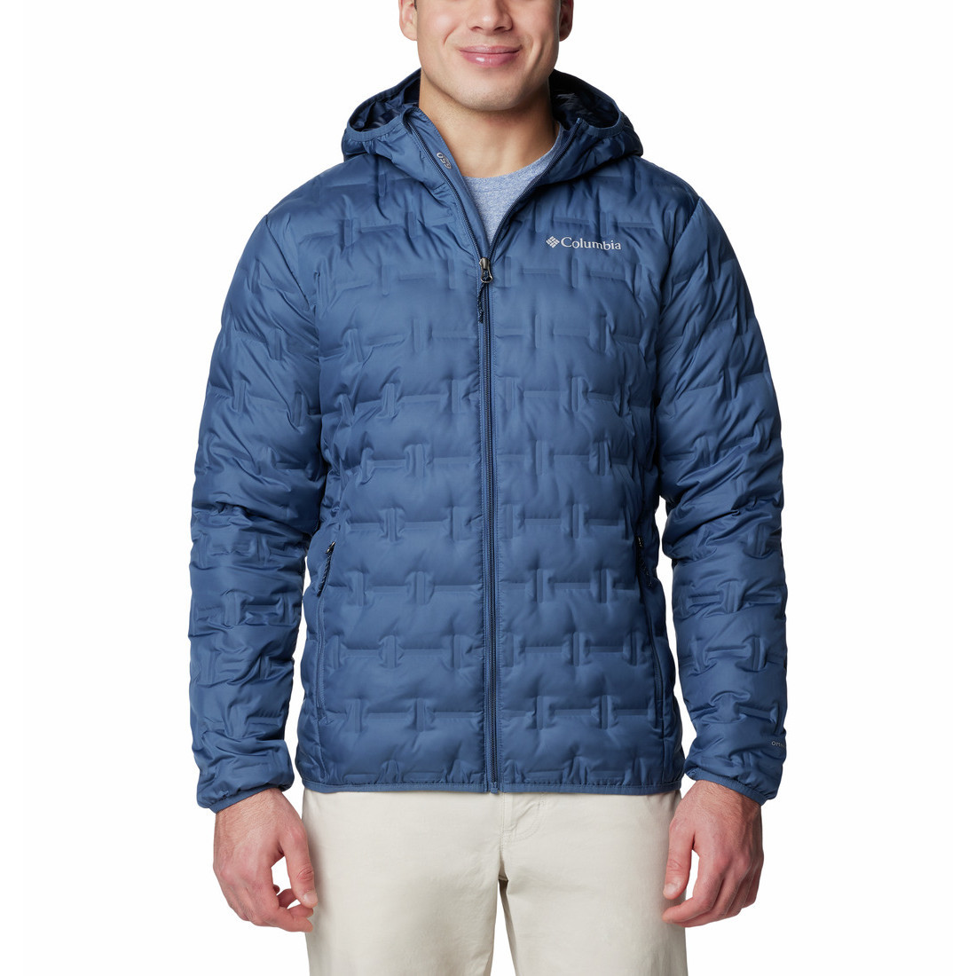 Pánská bunda Columbia Delta Ridge™ II Down Hooded Jacket Velikost: M / Barva: tmavě modrá