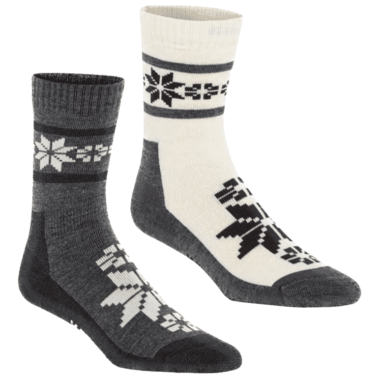 Ponožky Kari Traa Kt Wool Sock 2PK Velikost ponožek: 36-38 / Barva: černá/béžová