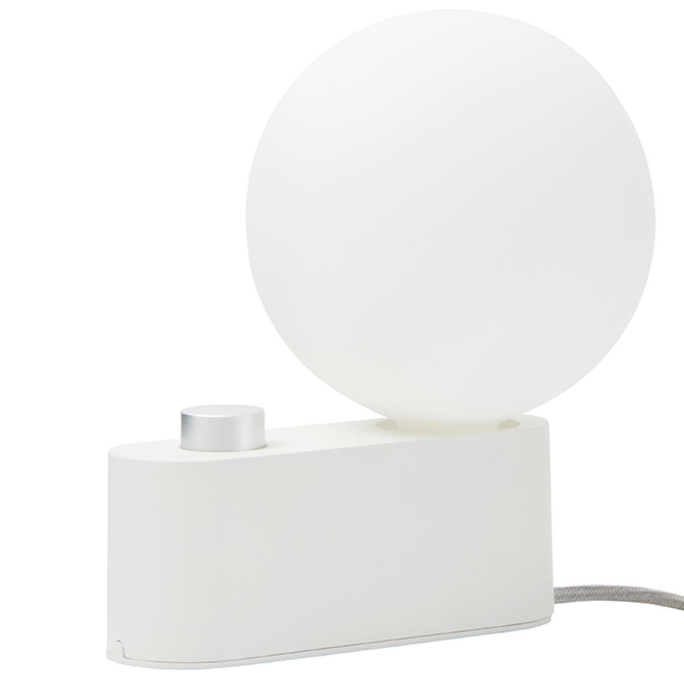 Noční stolní lampa ALUMINA 24 cm, křídová, hliník, Tala