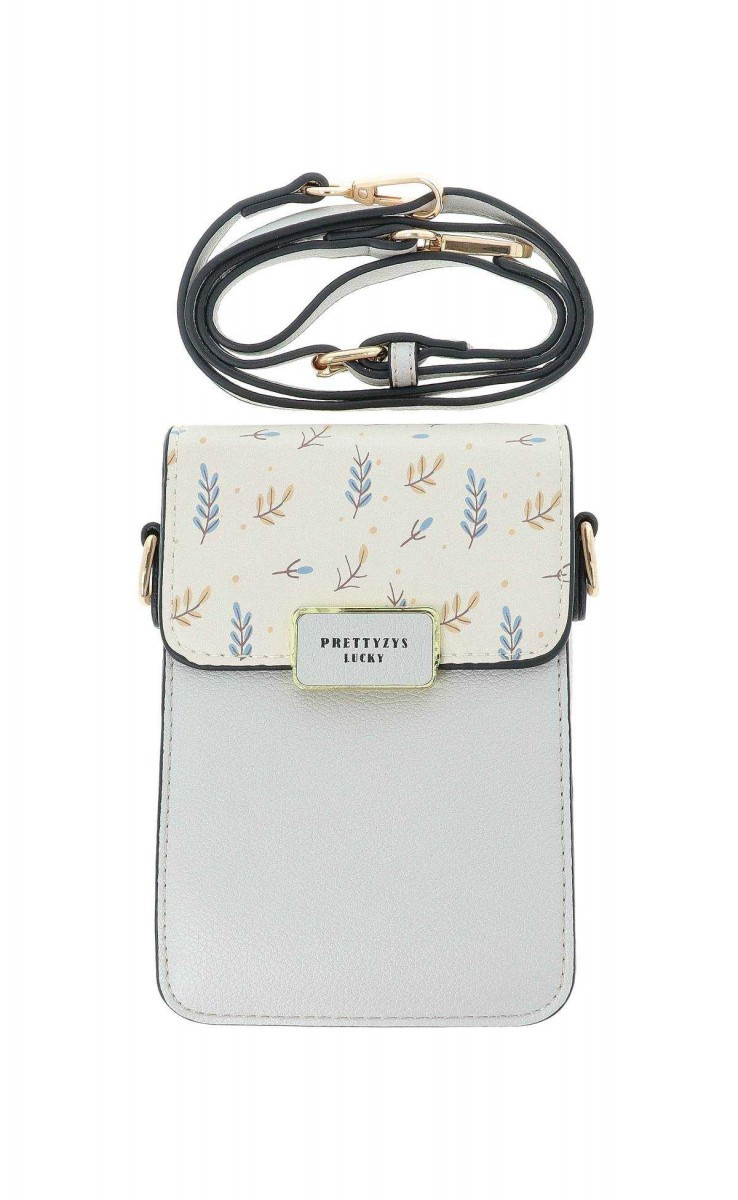 Kabelka TopQ Lucky na mobil s popruhem šedá 129558