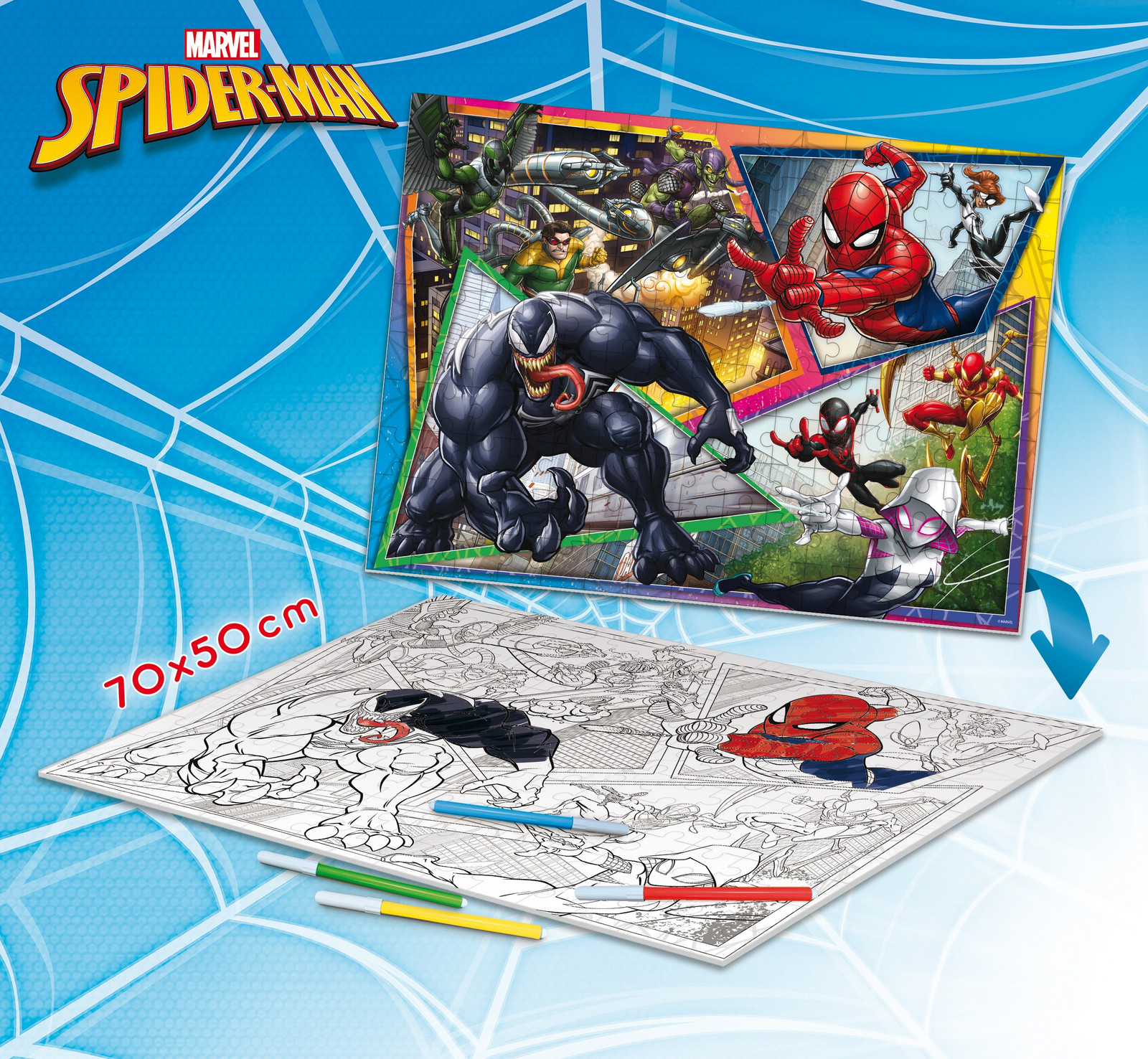 Spider-man Puzzle MAXI-FLOOR oboustranné 70x50 cm 150 dílků