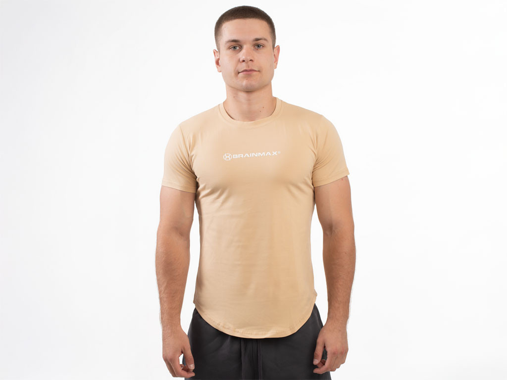 BrainMax pánské dlouhé triko, krémové Velikost: M