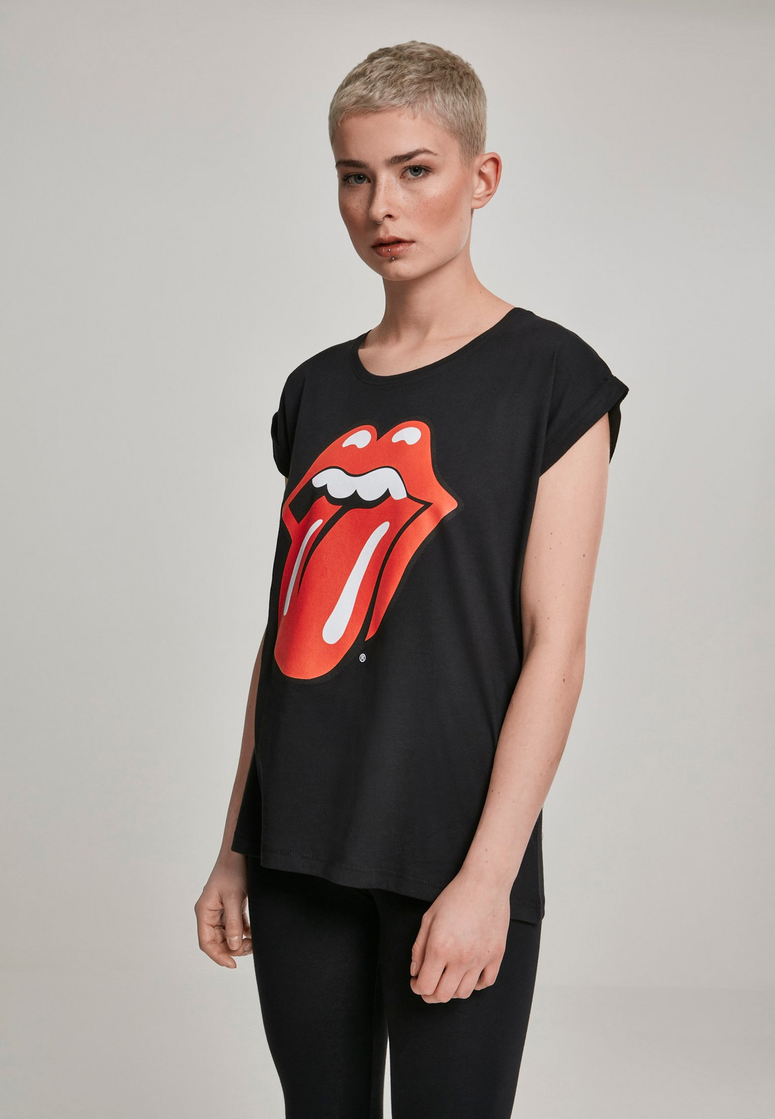 Dámské tričko Rolling Stones Tongue černé