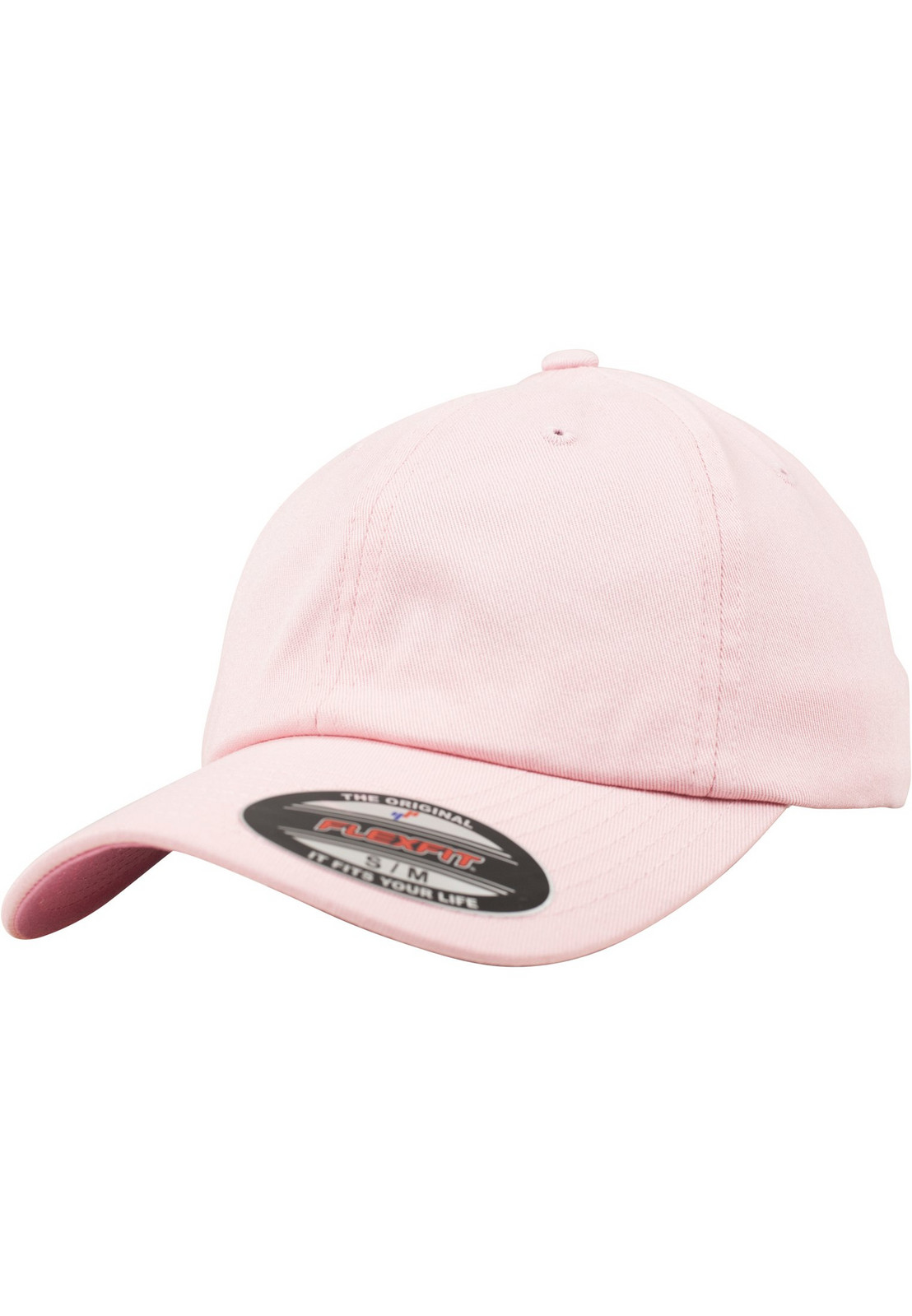 Kšiltovka Flexfit Cotton Twill Dad Cap růžová