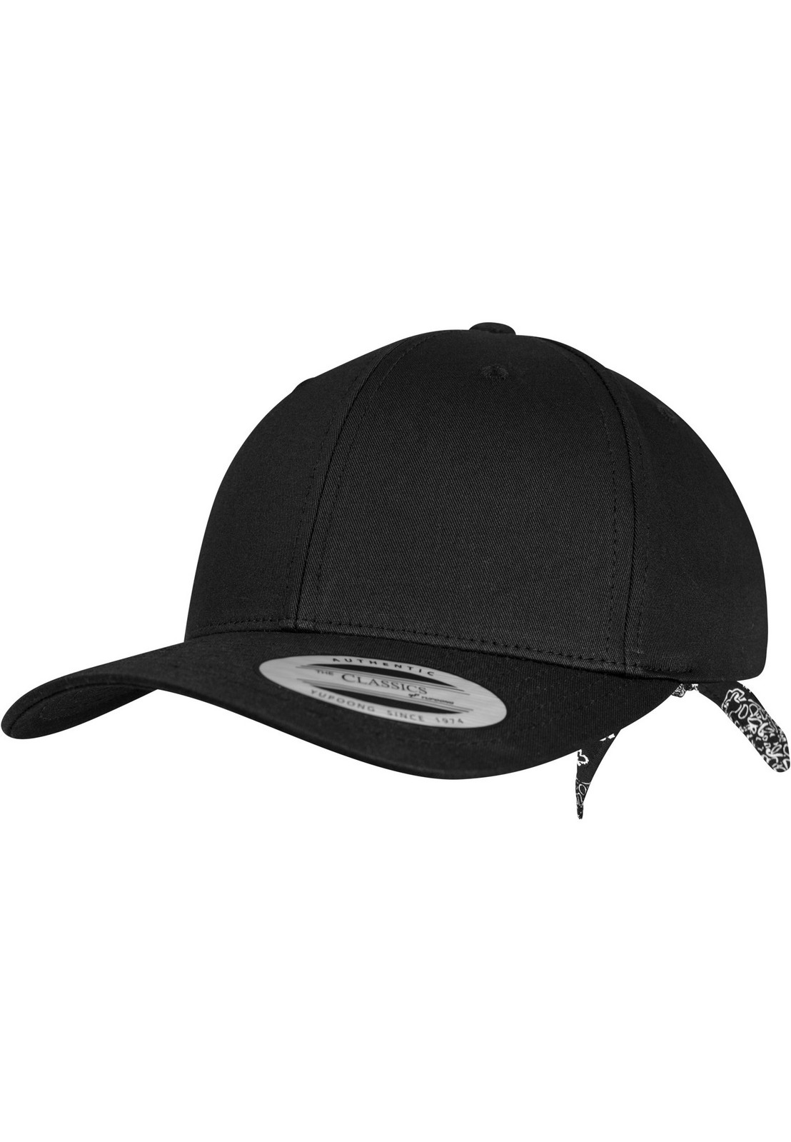 Zakřivená bandana kravata Snapback blk/blk