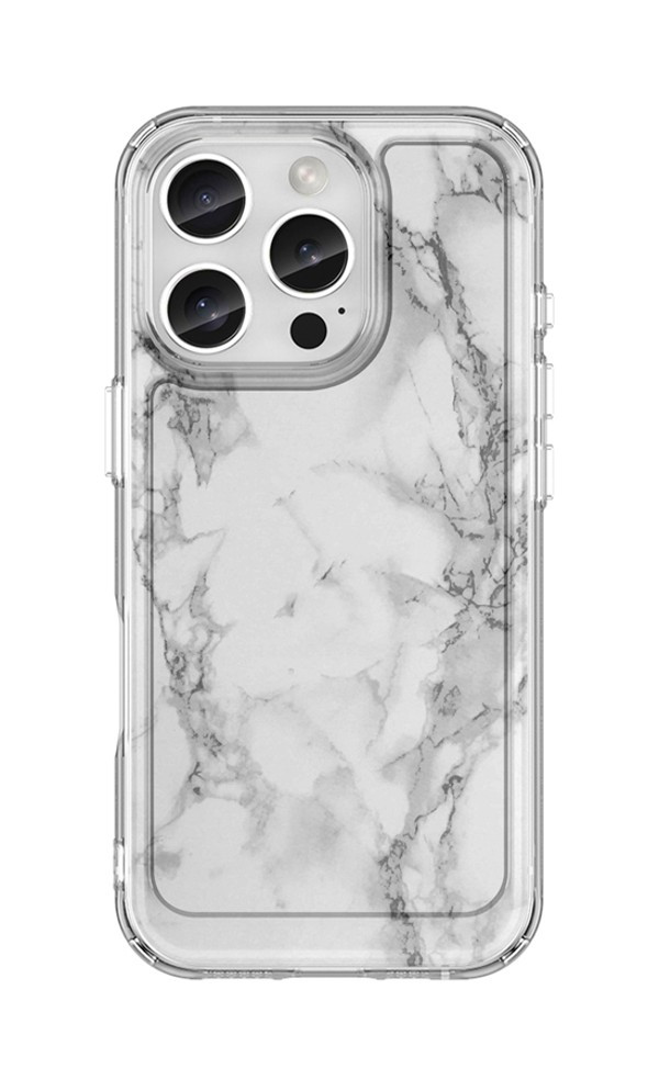 Kryt STYLE TopQ iPhone 16 Pro pevný Mramor bílý 129878