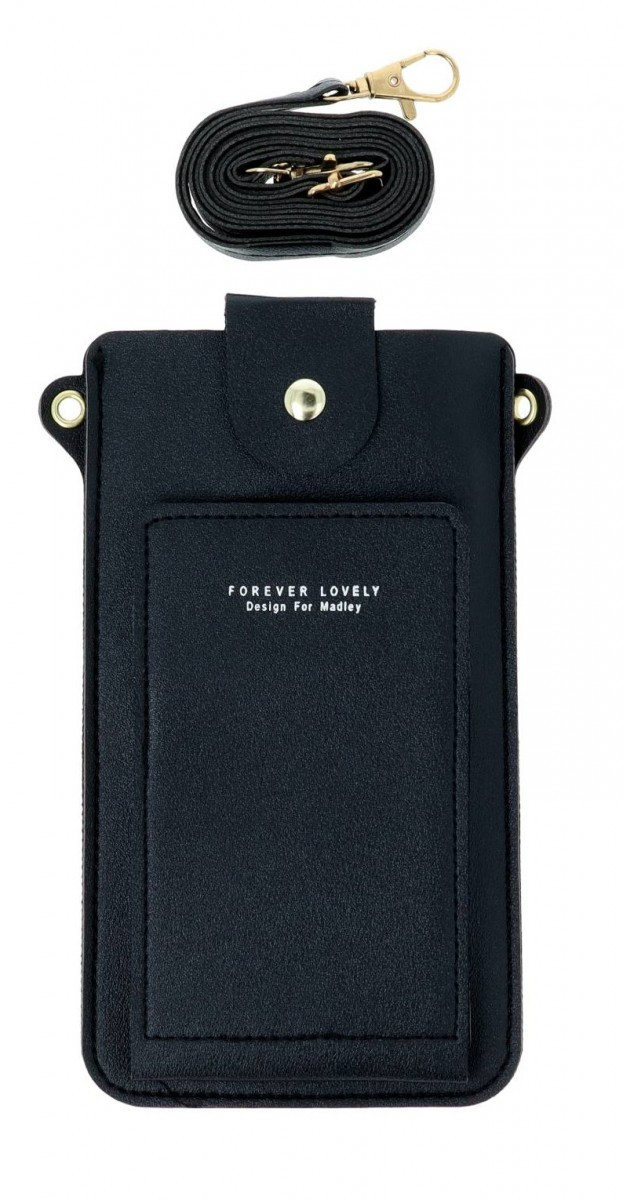 Kabelka TopQ Pure Essence na mobil s popruhem černá 129696