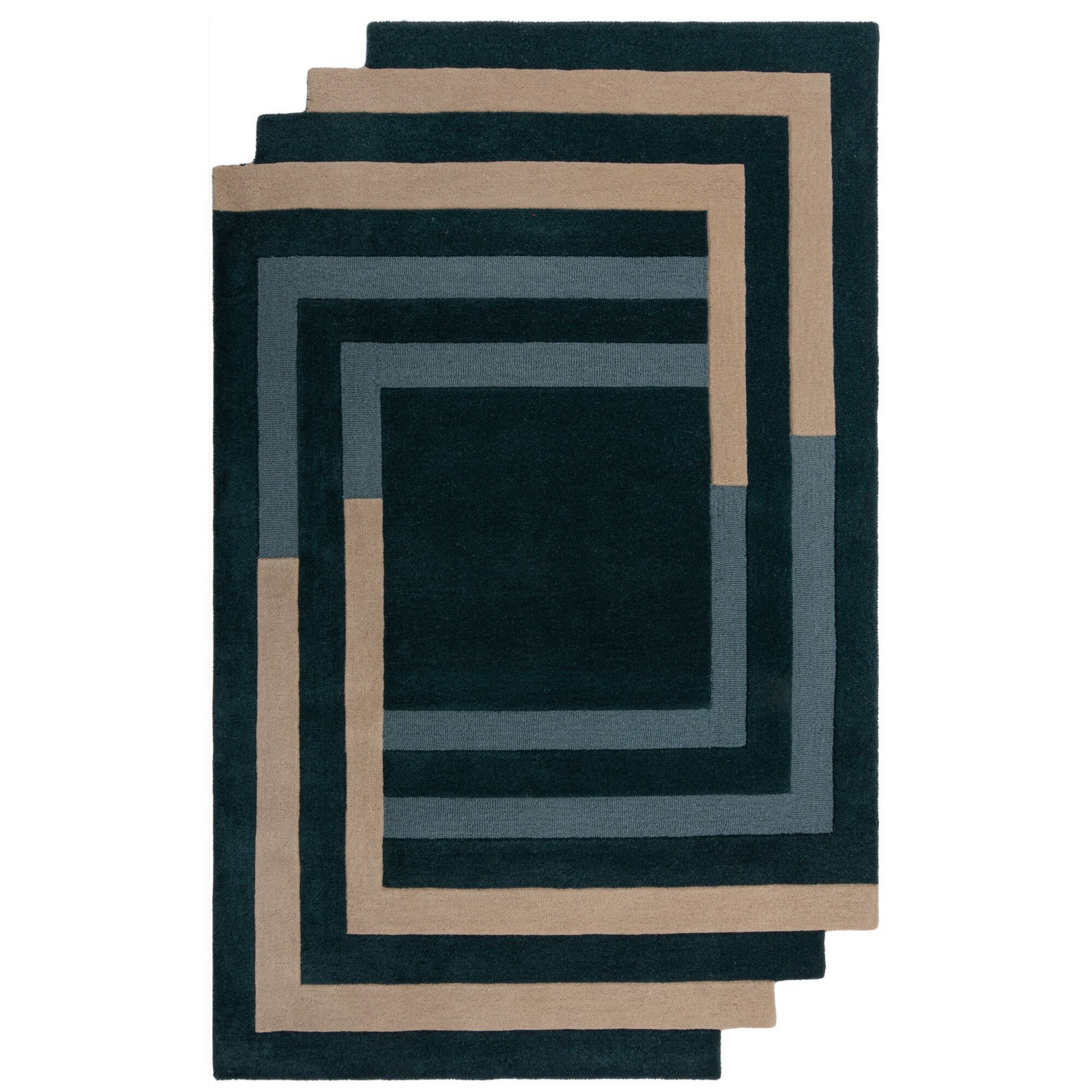 Ručně všívaný kusový koberec Abstract Labyrinth Shaped Blue - 120x180 cm Flair Rugs koberce