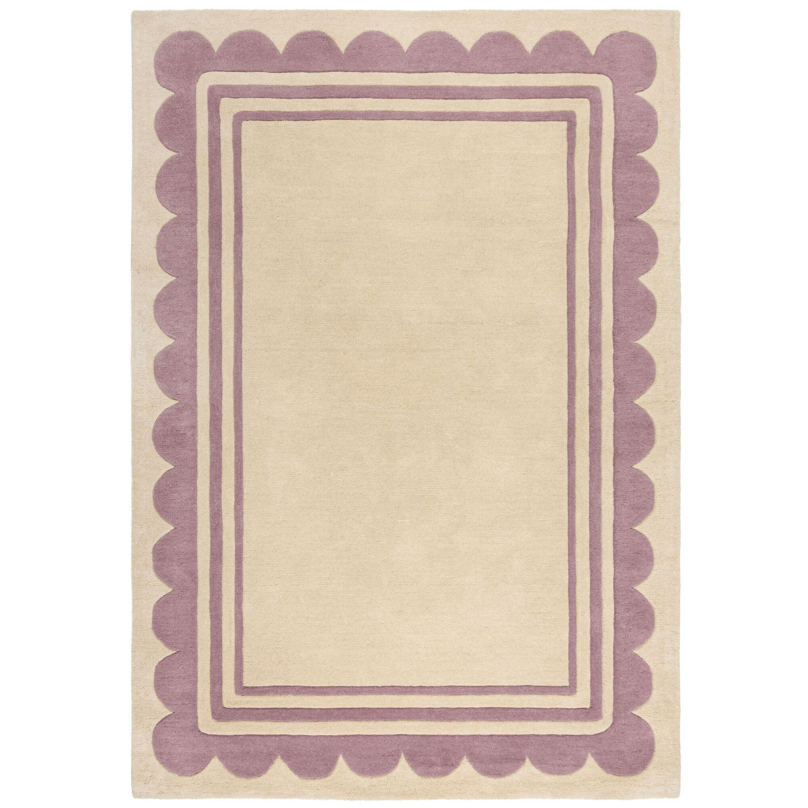 Ručně všívaný kusový koberec Lois Scallop Purple - 120x170 cm Flair Rugs koberce