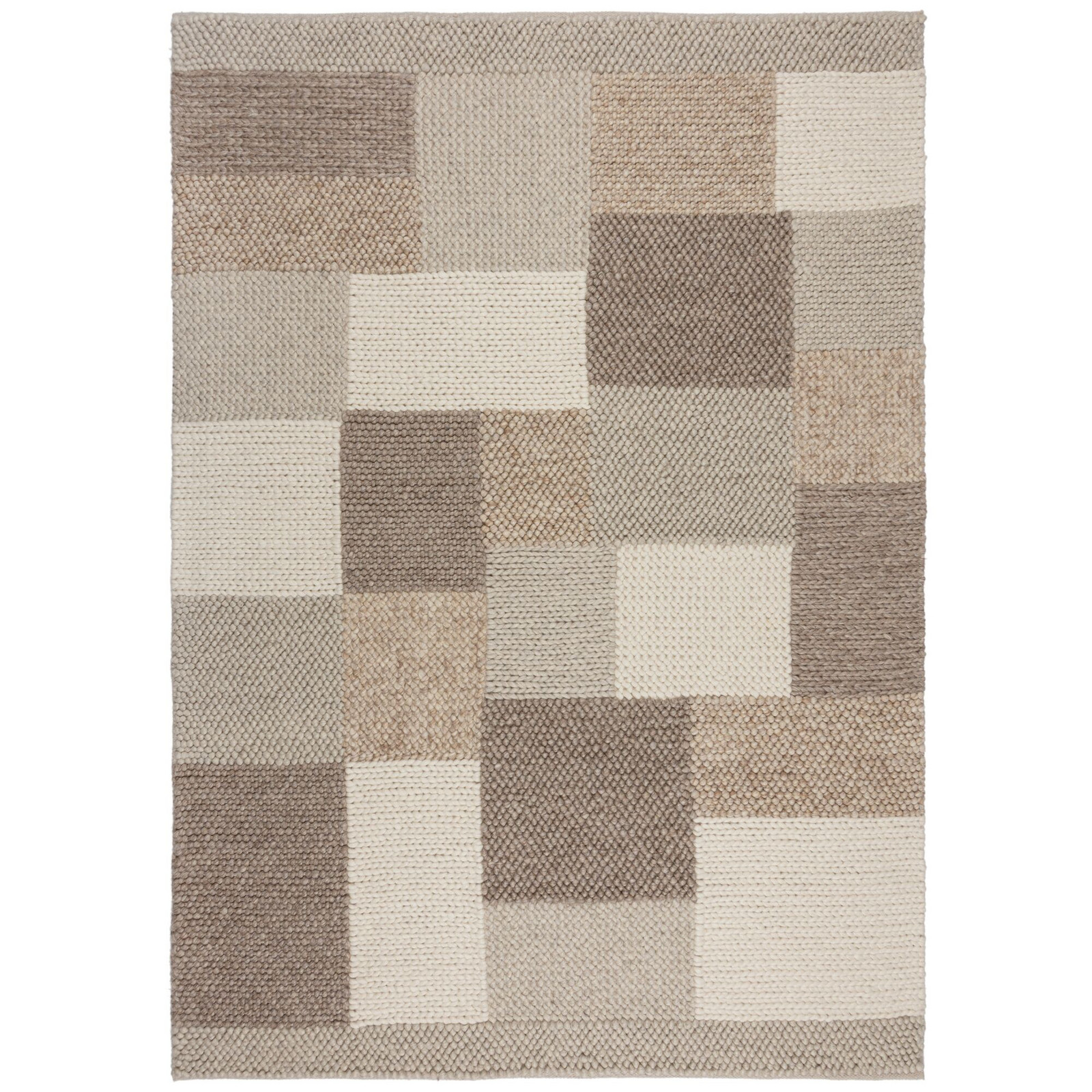Ručně tkaný kusový koberec Minerals Patchwork Natural - 80x150 cm Flair Rugs koberce