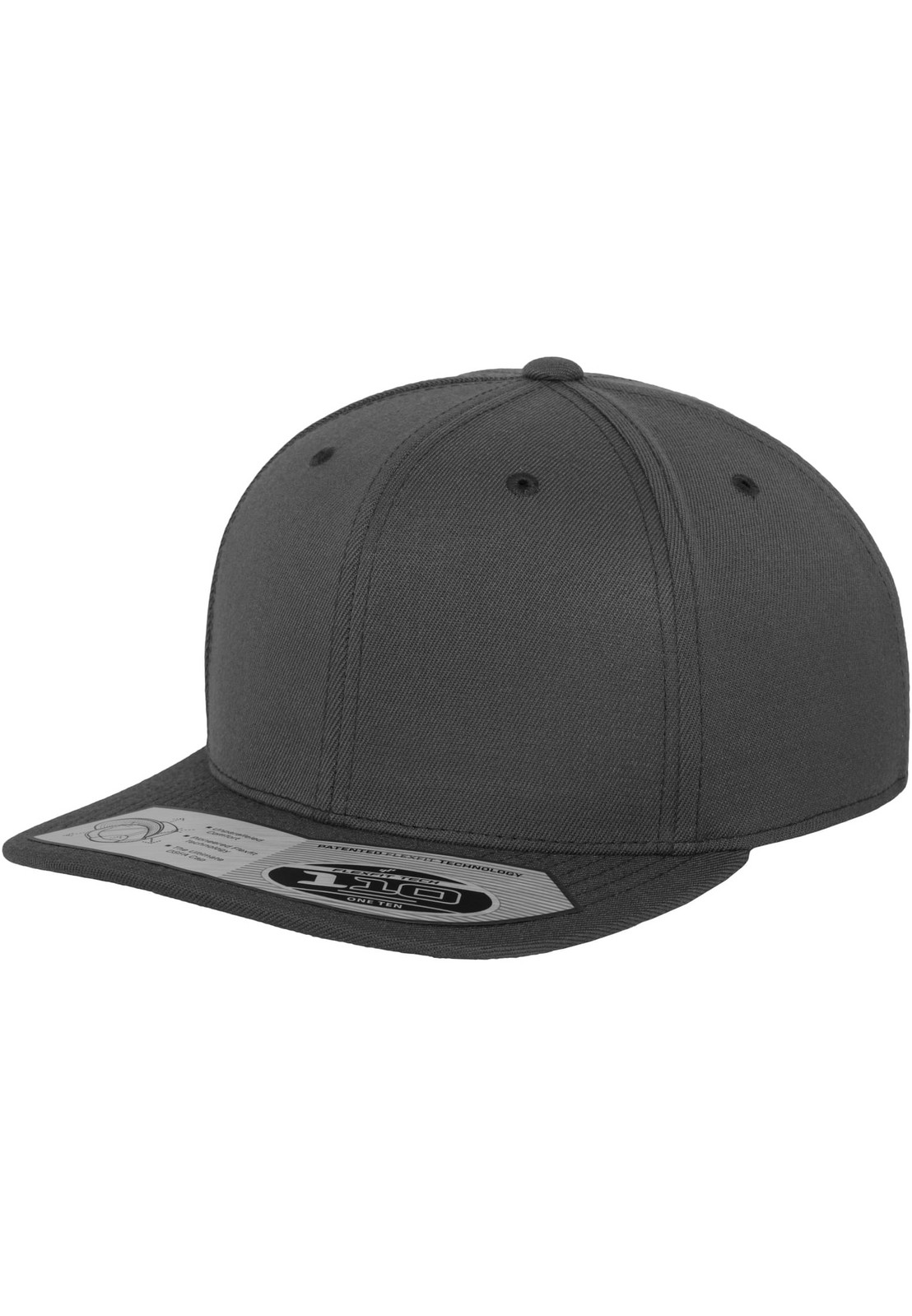 110 Fitted Snapback tmavě šedá