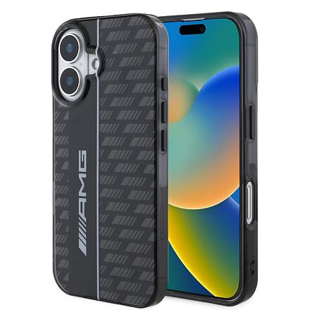 AMG Carbon Pattern Zadní Kryt pro iPhone 16 Black AMHCP16S2DVCK