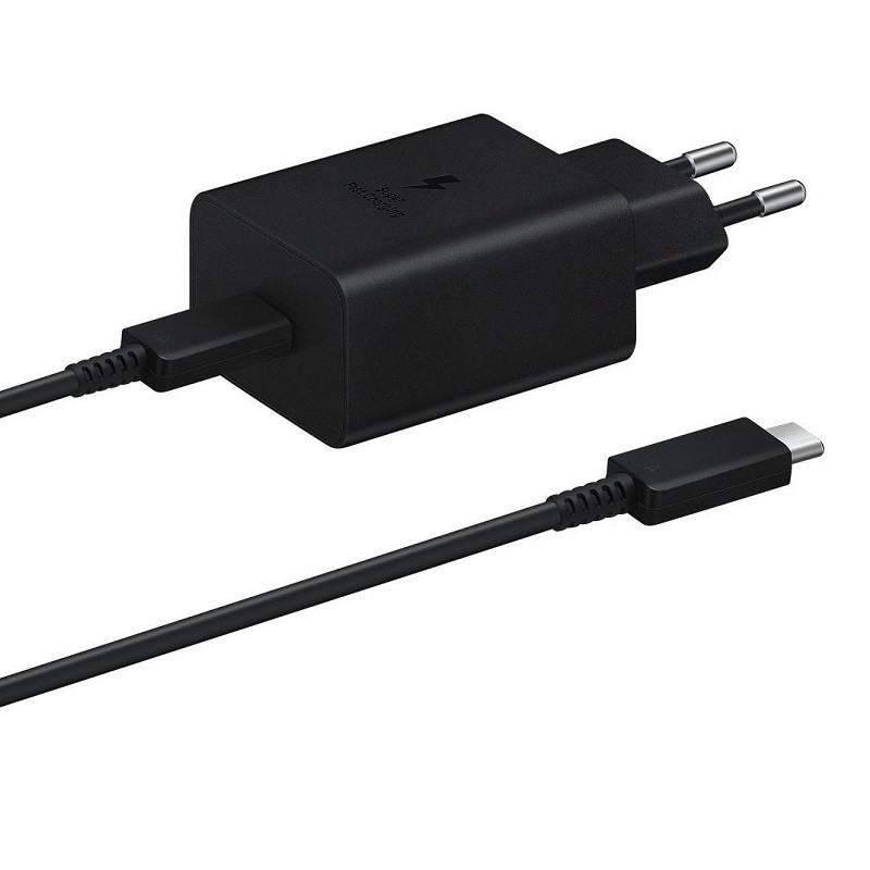 Nabíječka Samsung EP-T1510EBE 15W + datový kabel Samsung EP-DA705BBE USB-C to USB-C černá