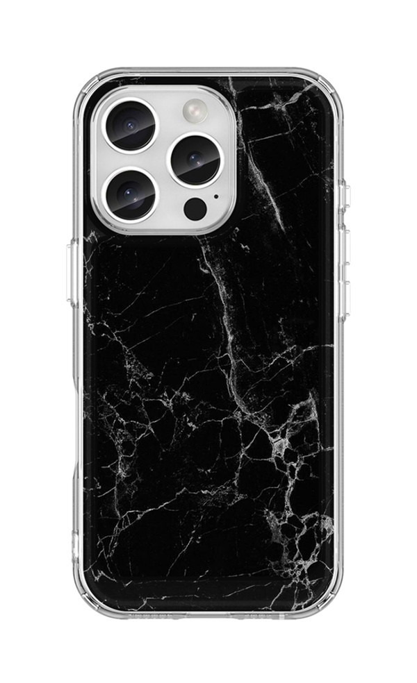Kryt STYLE TopQ iPhone 16 Pro pevný Mramor černý 129879