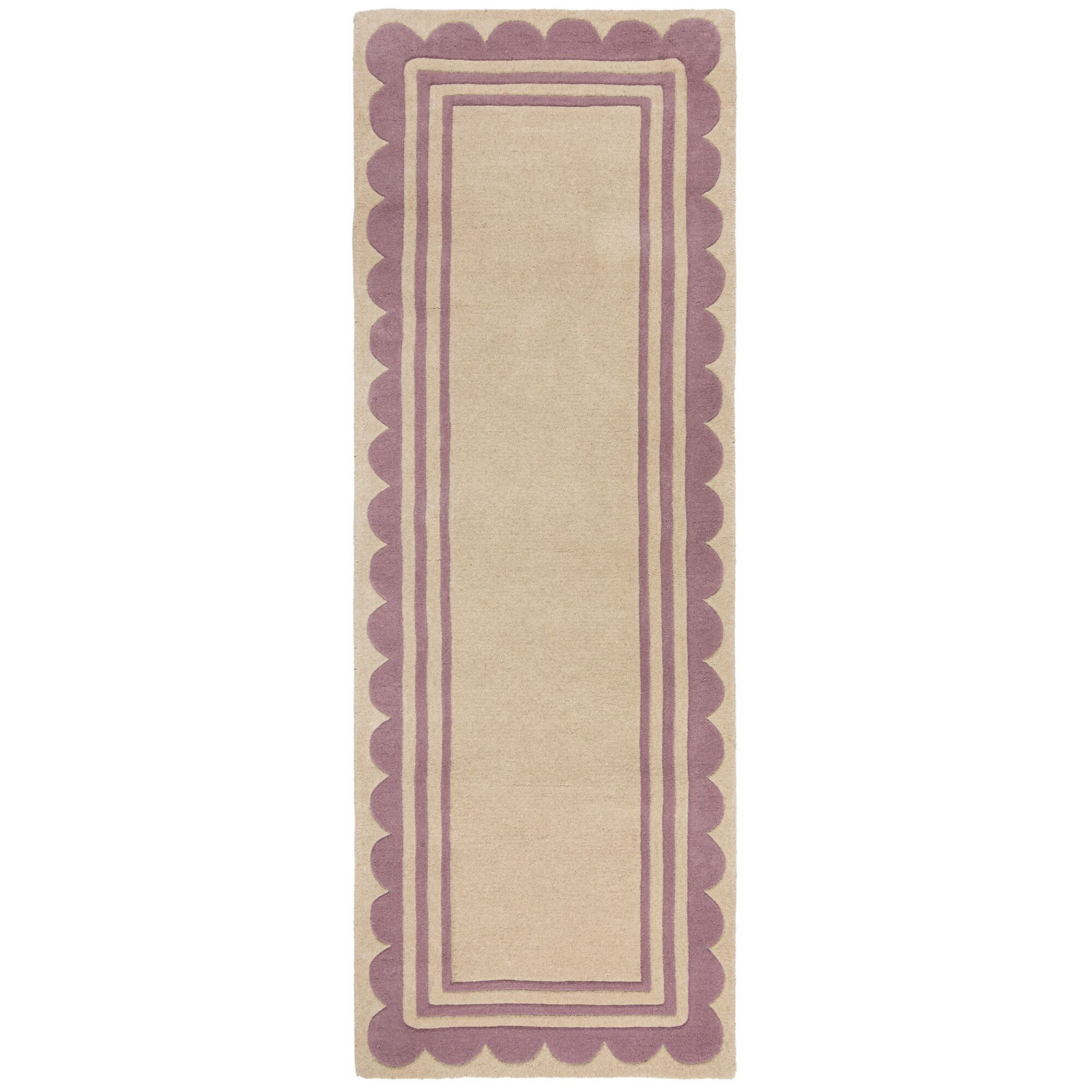 Ručně všívaný běhoun Lois Scallop Purple - 80x230 cm Flair Rugs koberce