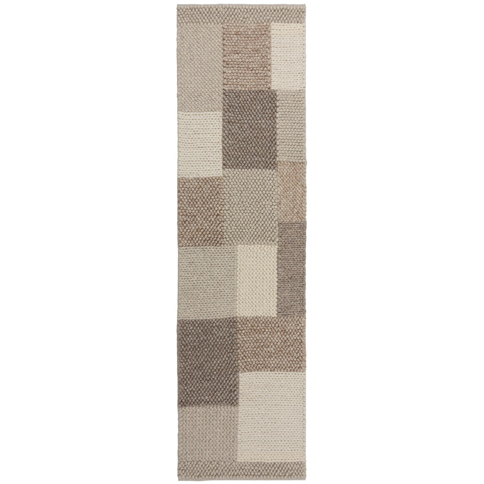 Ručně tkaný běhoun Minerals Patchwork Natural - 60x230 cm Flair Rugs koberce