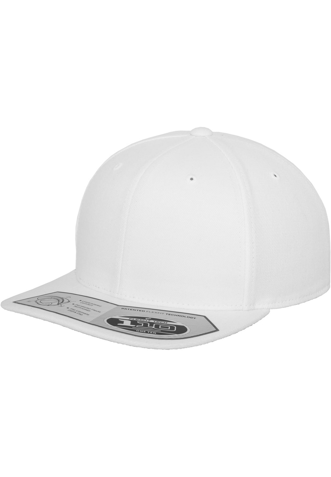 110 Fitted Snapback bílý