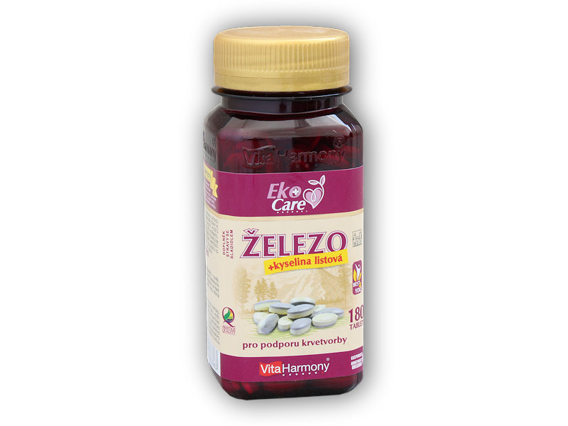 VitaHarmony Železo 20mg s kyselinou listovou 180 smartpills