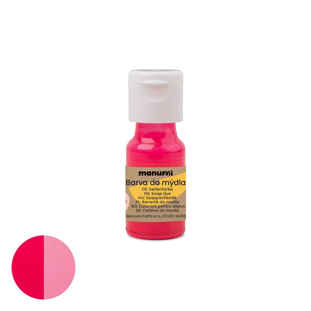 Manumi tekutá barva do mýdla 10 ml neonově růžová - 1 ks