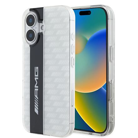 AMG Carbon Pattern Zadní Kryt pro iPhone 16 White AMHCP16S2DVCW