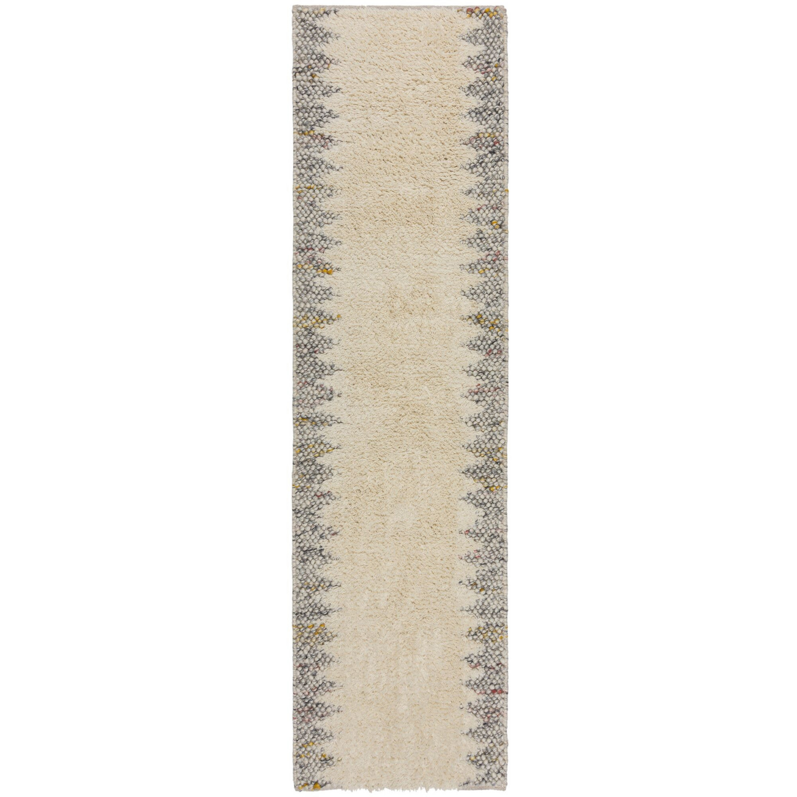 Ručně tkaný běhoun Minerals Border Black/White - 60x230 cm Flair Rugs koberce