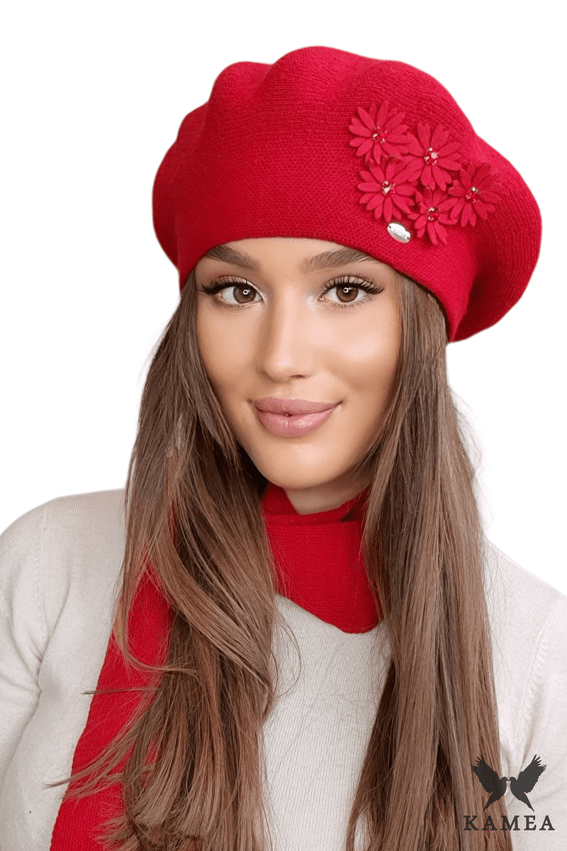 Dámský baret Kamea Kamea_Beret_K.22.051.21_Red