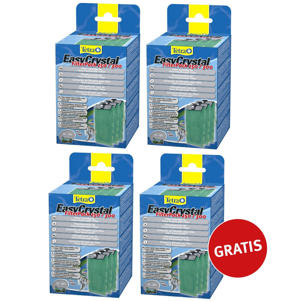 Tetra EasyCrystal filtr balení 3 plus 1 zdarma A250/300 60