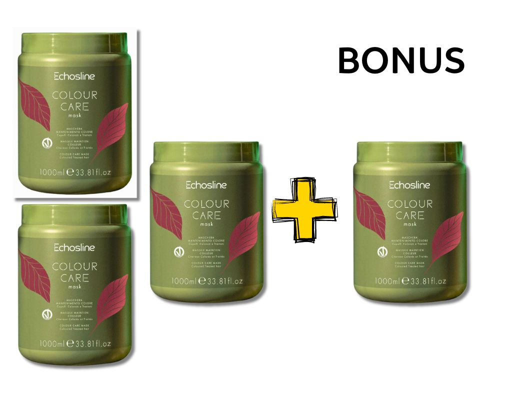 AKCE: 3+1 Echosline Colour Care System Mask - maska ​​pro barvené vlasy, 1000 ml