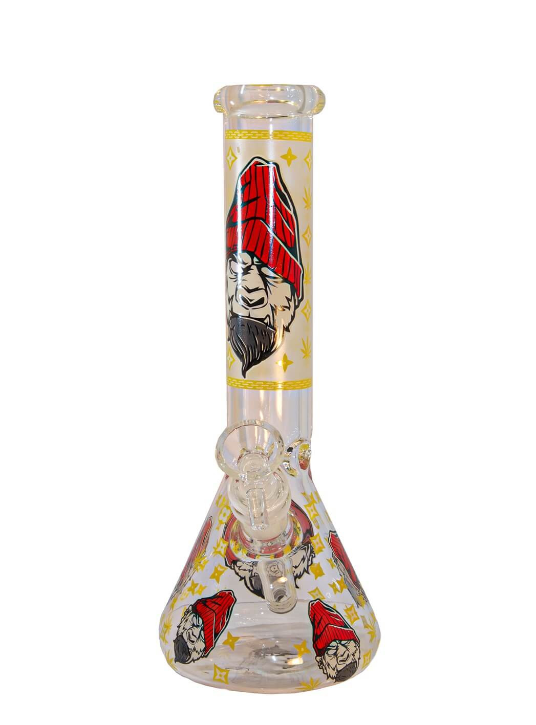 WeedShop Skleněný bong Monkey Yellow fosforový