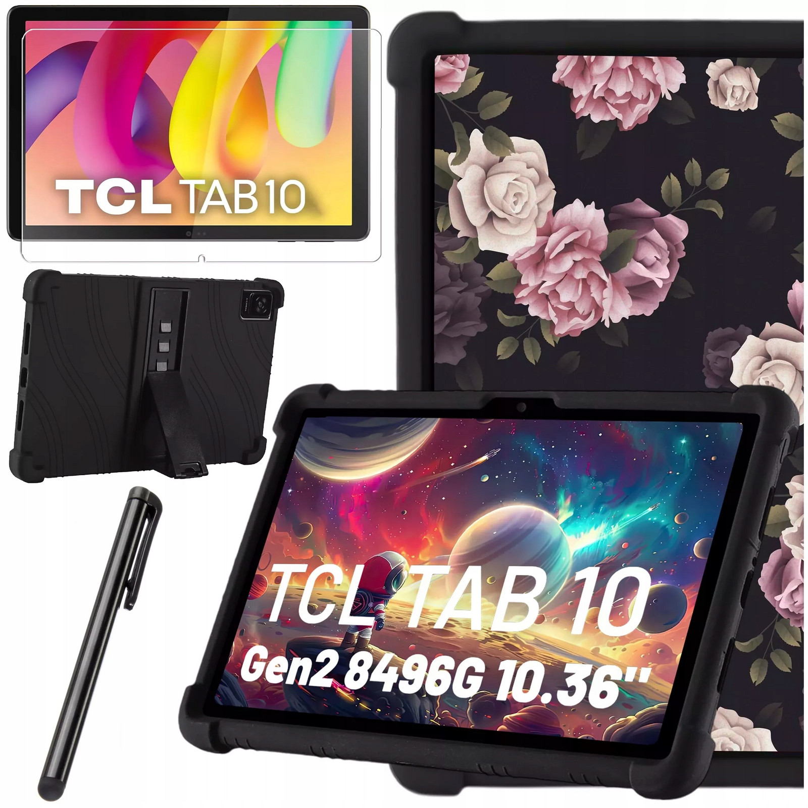 Pouzdro pancéřové Case Stojánek pro Tcl Tab 10 Gen2 2 8496G 10.36 10.4 Sklo