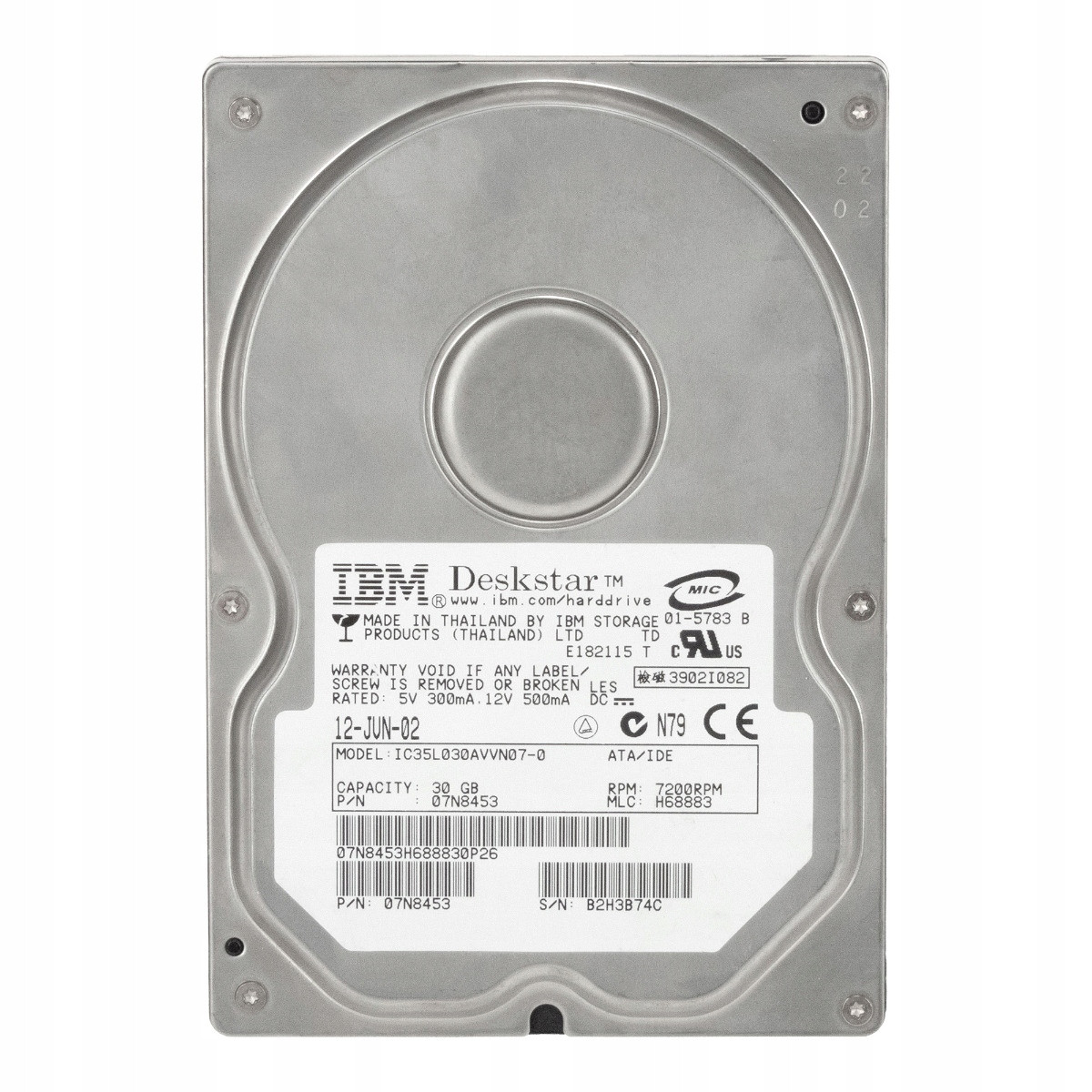 Ibm DeskStar 120GXP 07N8453 30GB 7,2K 2MB Ata 3,5'' IC35L030AVVN07-0