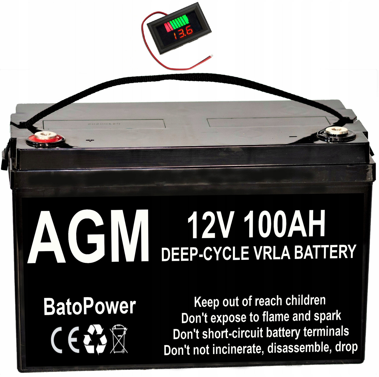 Akumulátor Agm 12V 100AH Bezúdržbová Pro Loď Pontonu Obytného Vozu Ups