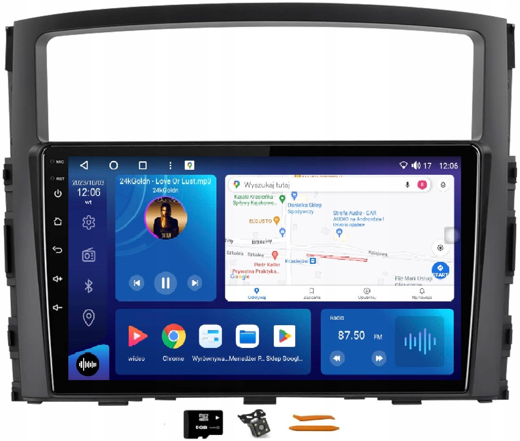 Radio Android Navigace Qled Carplay Lte 256GB Mitsubishi Pajero 4 07-14