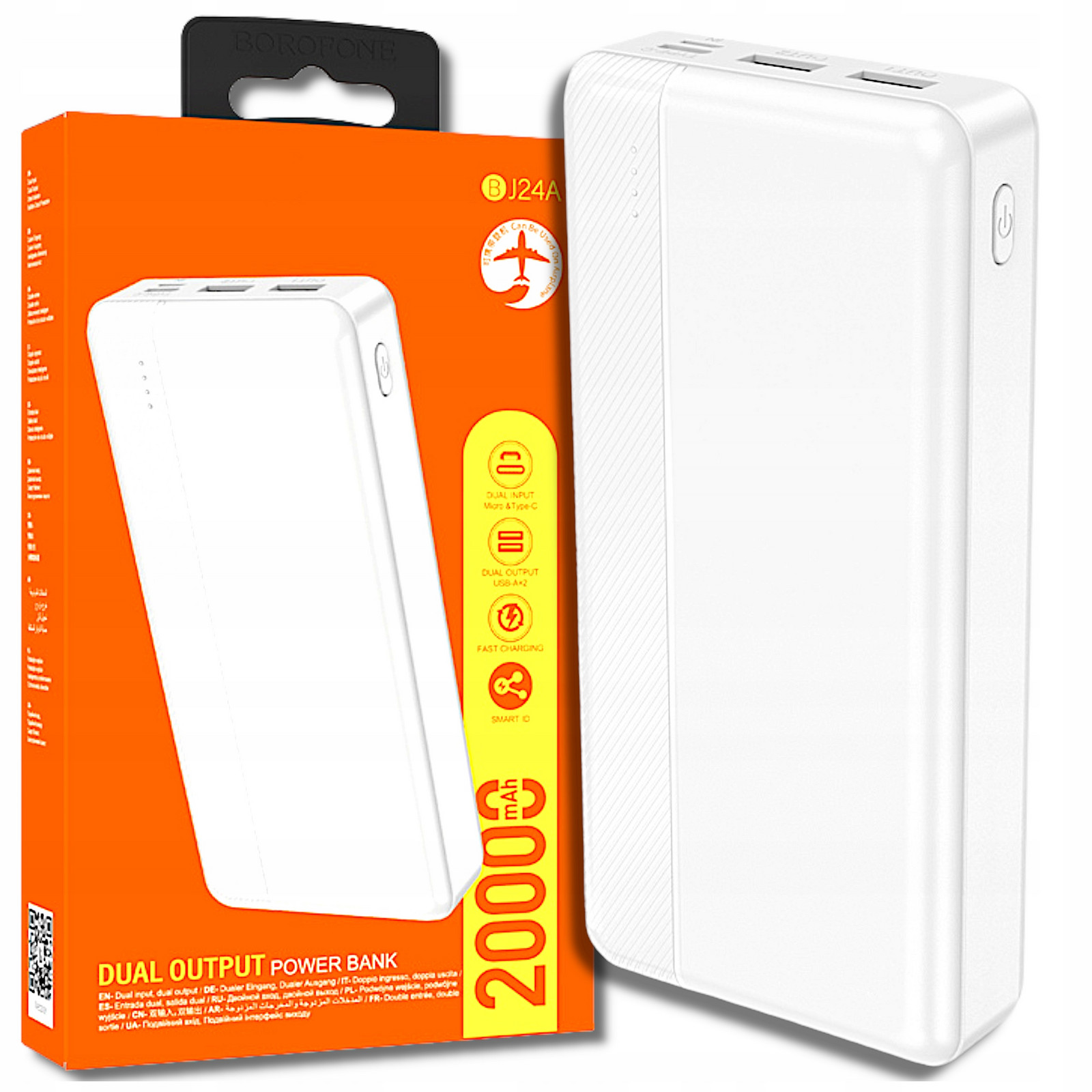 Powerbanka 20000 mAh Powerbanka Přenosná Baterie Pro Telefon 4XUSB Usb-c