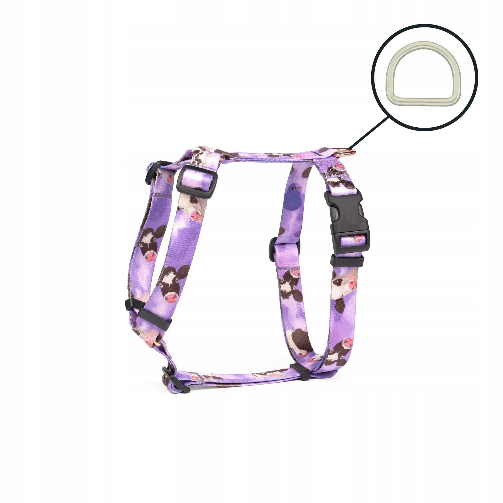 Postroj guard vycházkový pro malého psa barevné vzory bonbóny krówki krávy M