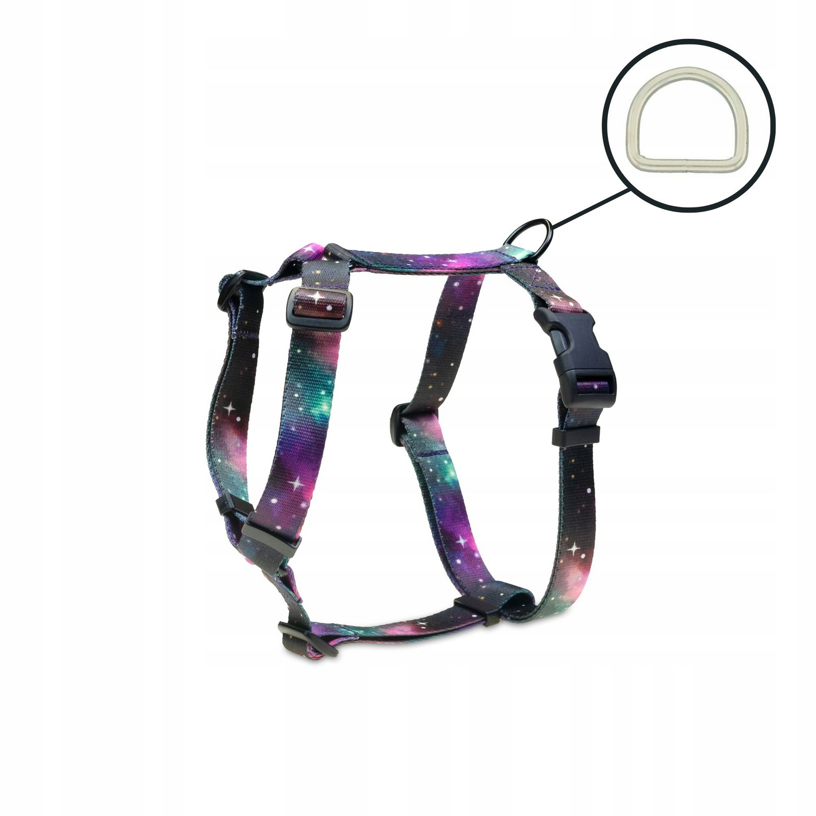 Postroj guard vycházkový pro malého psa barevná galaxie horizon L XL