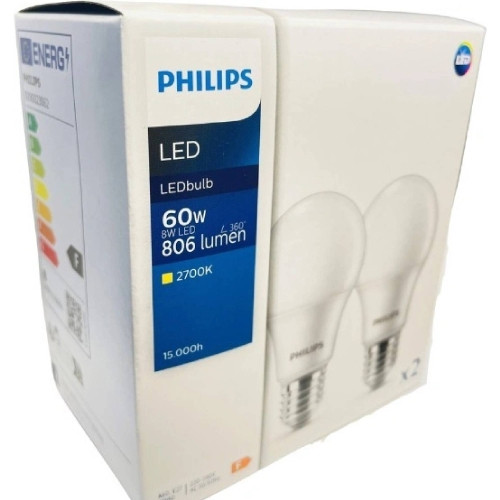 ZAROVKA LEDBULB ND 8-60W A60 E27 827 2KS